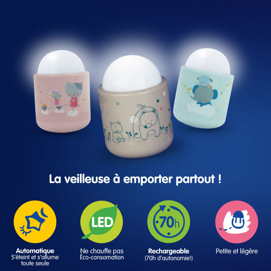 magasin veilleuse LED pour bébé et enfants à Lyon